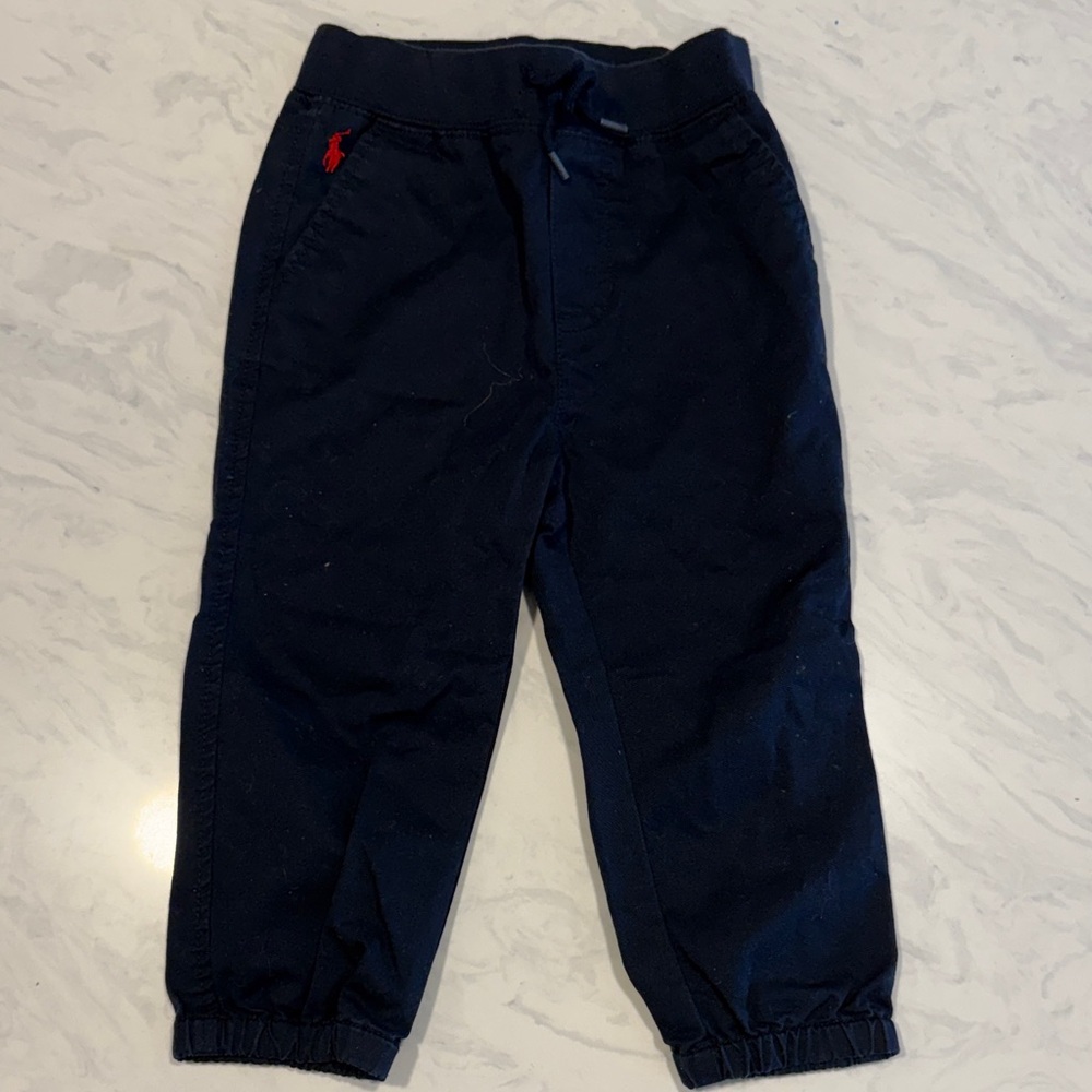 Polo by Ralph Lauren Navy Jogger Pants with Red Pony